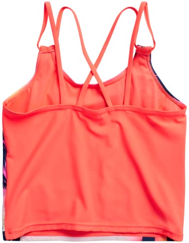 Limited Too Girls' Bathing Suit - 2 Piece Tankini Swim Shirt And Bikini Bottoms Set (2T-6), Size 4 Toddler, Coral Sunset #TOP4