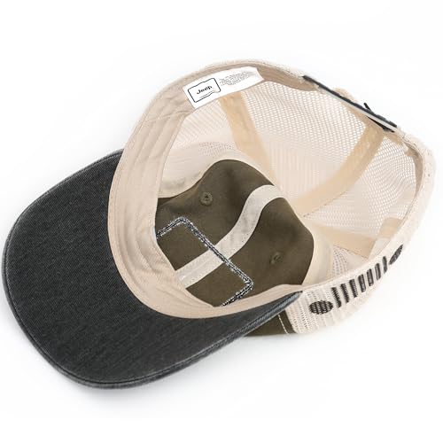 Jeep Have Fun Out There Patch Garment Washed Trucker Hat Unstructured for Men & Women - Adjustable Snapback Baseball Cap - Image 6