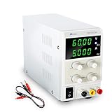 60V 5A DC Bench Power Supply Variable 4-Digital LED Display, High Precision Adjustable Regulated Switching Power Supply with Free Alligator Leads US Power Cord
