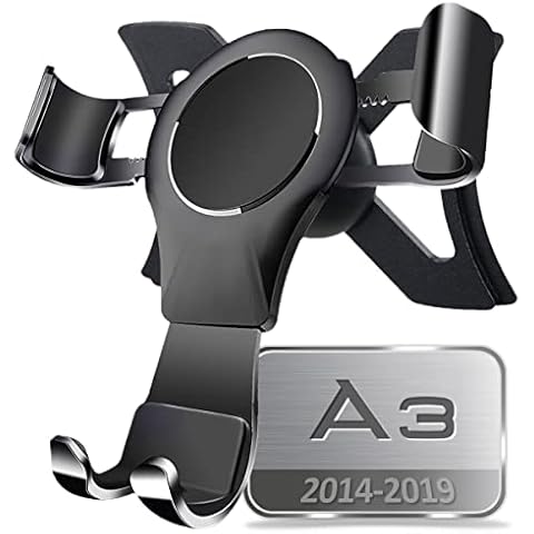 AYADA Phone Holder for A3 8V, Phone Mount Cell Phone Holder Gravity Auto Lock Aluminum Alloy Stable Easy to Install S3 Sportback Hatchback Cabriolet 2013 2014 2015 2016 2017 2018 2019 Accessories Cover