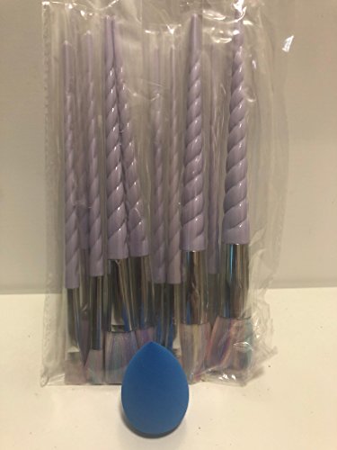 AccMart Makeup Brushes Set,Unicorn Design Brushes, Make up brushes - Make Up Foundation Eyebrow Eyeliner Blush Cosmetic Concealer Eyeshadow Brushes, 10PCS