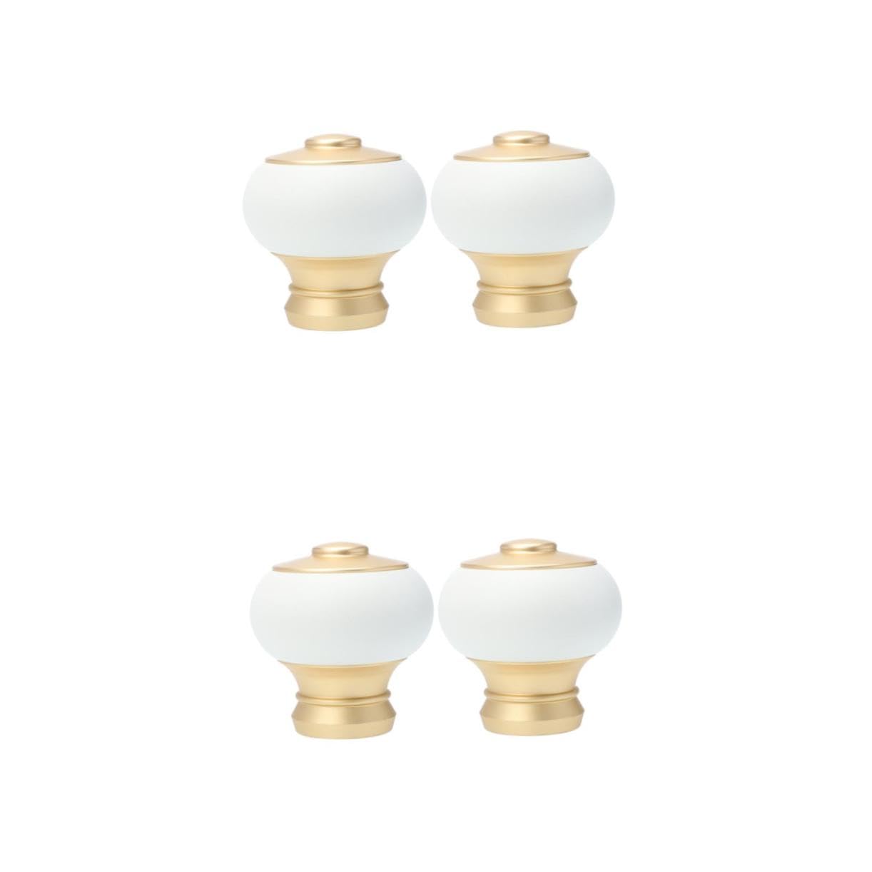 ABOOFAN 2sets Roman Rod Accessories Silver Dark Caps Sturdy Curtain Rod Finials for Window Decor 2pcs*2