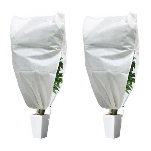 Voile de Hivernage pour Plantes Extérieures, Lot de 2 Housses d'Hivernage 120 x 180 cm, Sac Serre de Hivernage 60...