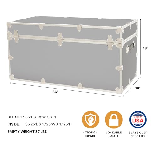Image of Classic XXL Home Storage & College Trunk - 36 inchx18 inchx18 inch