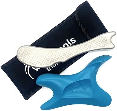 The Ultimate Muscle Scraping Bundle, with the All-in-one Wave Tool and the Stainless Steel Arete Muscle Scraper
