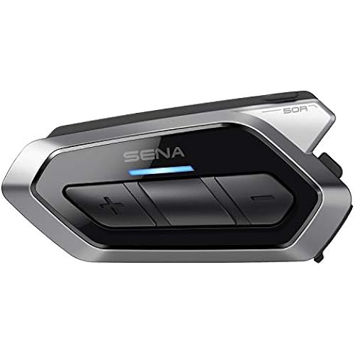 Sena 50R-01 50R Single Low Profile Motorcycle Bluetooth Headset Communication System with Mesh Intercom (Discontinued)
