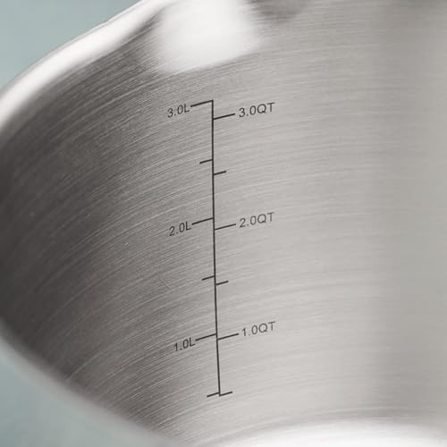 Image of Tramontina Tempo Tri-Ply Base Stainless Steel 4-Quart Sauce Pan with Glass Lid, Induction-Ready Saucepan, Oven-Safe, Dishwasher-Safe