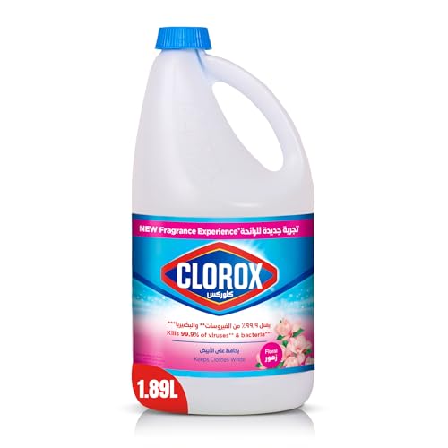 Clorox Liquid Bleach 1.89L Floral Scent New Fragrance Experience Kills 99.9% of Viruses and Bacteria Cleans and Disinfects