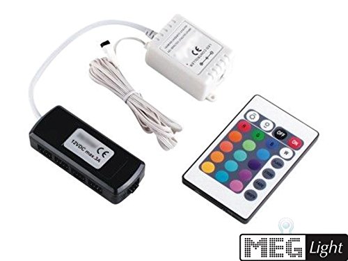 4 x RGB-CLIPS jako oświetlenie krawędzi szklanych + kontroler RGB + transformator LED - kompletny (4 RGB-CLIP + kontroler RGB + transformator LED)
