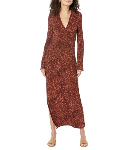 Free People Shayla Wrap Midi robe haut de gamme au tombé impeccable