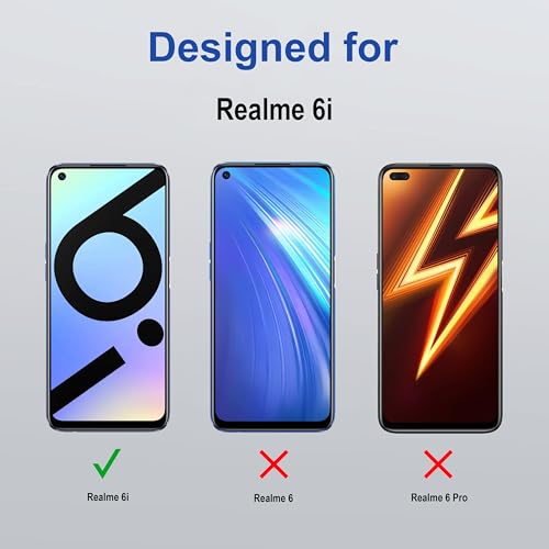 Image of ZAP CASE HD Plus Tempered Glass Screen Protector Compatible For Realme 6i (Black) Edge To Edge Coverage With Easy Installation Kit