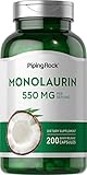 Piping Rock Monolaurin Supplement | 550mg | 200 Capsules | Non-GMO, Gluten Free