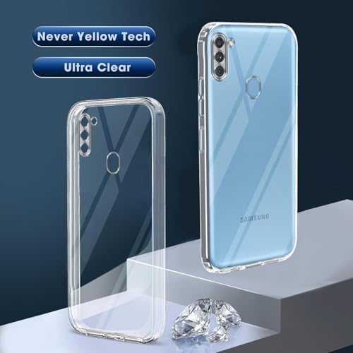 Image of Jkobi Back Cover for Samsung Galaxy A11 (Silicone Clear Shockproof Case with Camera Protection | Soft and Flexible | Transparent)