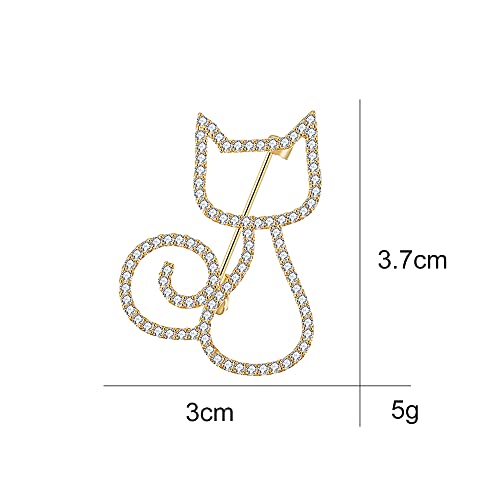 Cute Cat Brooch Pin Corsage, Shirt Dress Hat Jewelry Accessory Decor for Birthday Party Christmas Gift (Style 3)2