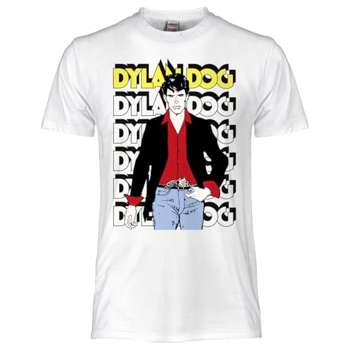[DESIGN ARTISTICO ESCLUSIVO – STILE CONTEMPORANEO UNICO] La maglia uomo e donna Dylan Dog – Iconic Walk presenta una GRAFICA MODERNA E ORIGINALE ispirata all’estetica inconfondibile del celebre investigatore del paranormale. L’unione tra uno stile grafico attuale e il fascino gotico del personaggio dona a questa t shirt bianca un LOOK MODERNO E ORIGINALE, perfetto per chi vuole distinguersi con eleganza dark e passione per il fumetto italiano.