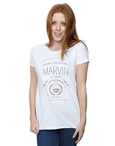 Image of Looney Tunes Women's Marvin The Martian Where's The Kaboom T-Shirt White Medium