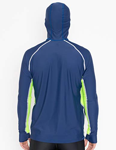 Tuga Men's Snorkel Hooded Rashguard, UPF 50+ Sun Protection Swim Shirt, USA Made3