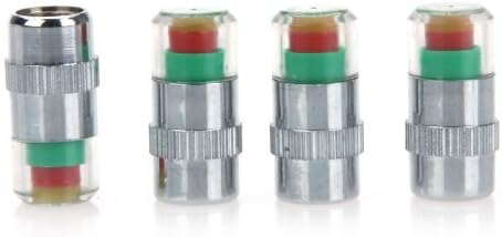 4 36PSI Car Tyre Pressure Monitor Valve Stem Cap Sensor Indicator 3 Color Alert