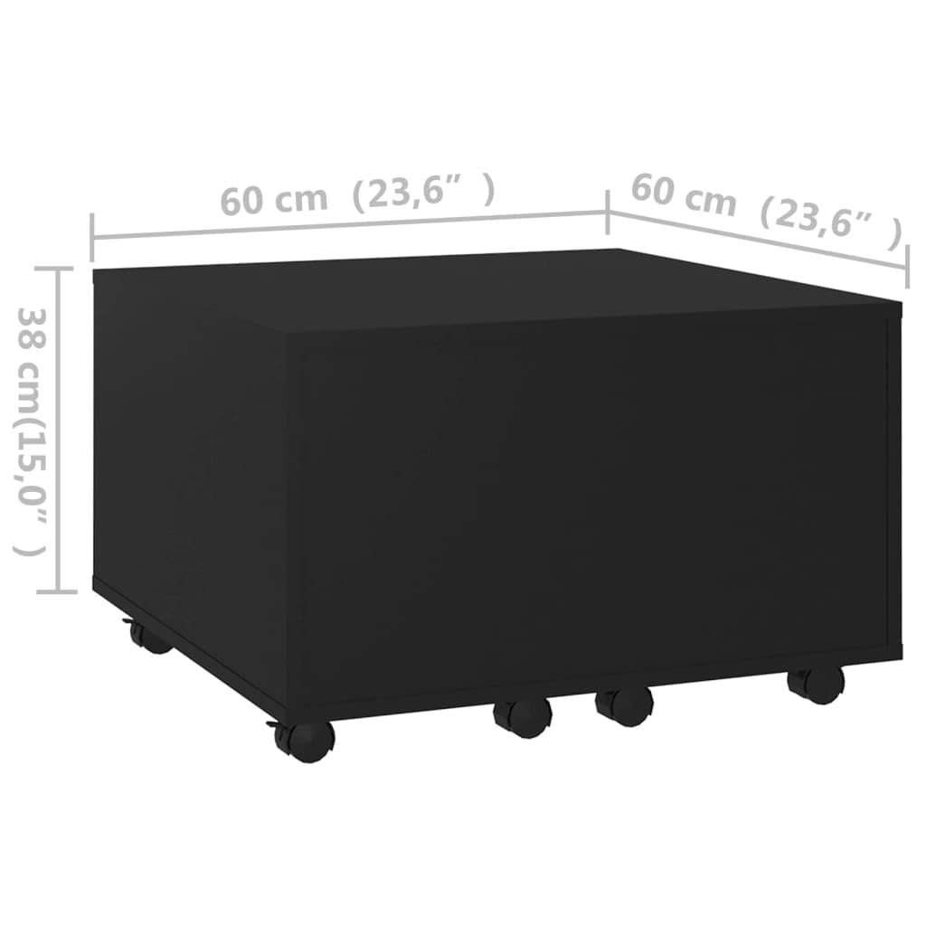 Couchtisch Schwarz 60x60x38 cm Spanplatte