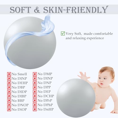 Image of PL-0003 Soft Exercise Ball, Anti-Burst Yoga Ball Chair Supports 2200lbs PL-0003