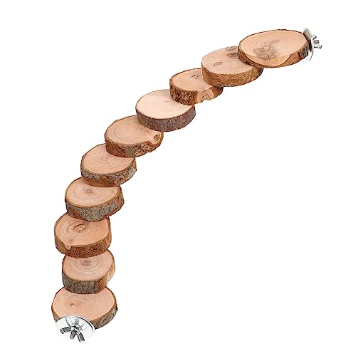 DECOMELODY Parakeet Ladder for Birds and Hamsters Durable Climbing Perch with Screw Fixation for Birdcage Steps Long for Exercise and Coordination Skills