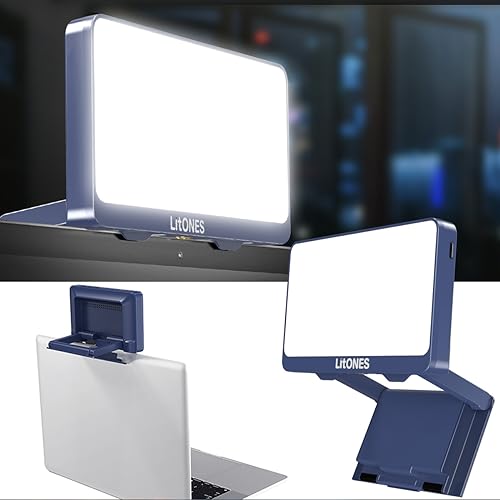 LitONES Foldable Business Webcam Light, Portable Video Conference Lighting with Adjustable Brightness & Color Temp for Laptop Video Call Conferencing, Zoom Meeting, Work from Home, Hybrid Working etc. LitONES Foldable Business Webcam Light, Portable Video Conference Lighting with Adjustable Brightness & Color Temp for Laptop Video Call Conferencing, Zoom Meeting, Work from Home, Hybrid Working etc.