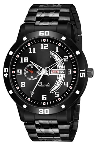 Image of Analog Day Date Functioning Stainless Steel Chain Watch for Men