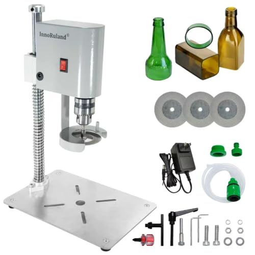 Upright Electric Bottle Cutter Upgraded Bottle Cutting Tool Kit DIY Machine for Cutting Wine Beer Liquor Whiskey Alcohol Champagne Bottle Cutter for Round and suqare or Special-Shape Bottle