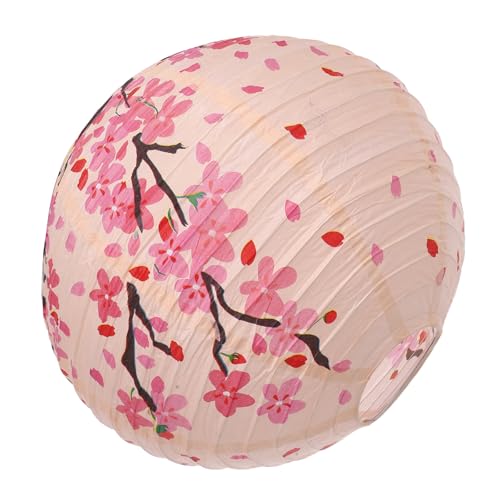 IMIKEYA Farol Japonés de Papel Diseño de Flor de Durazno para Decoración de Restaurante o Fiesta