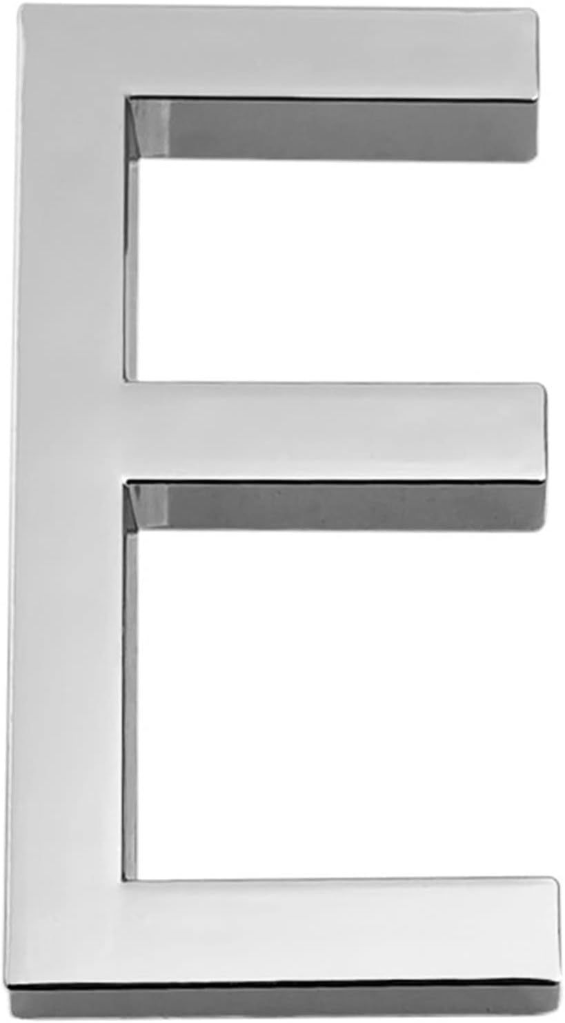 BREAKA 60mm 3D House Number, Self-Adhesive Black ABS Digital Letter House Number Sign, Suitable for Courtyards, Gardens, Garages, Mailboxes, Etc. (Size : E)