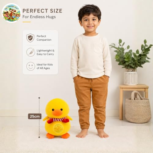 Image of Chi -Chimpu Cutest Missy Duck Plush Toy - Yellow | Huggable /Lovable Soft Toy for Kids /Girls /Babies (25 cm) 0