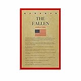 The Fallen Soldiers Table Quote Poetry Poster Mourning, Funeral, Veterans War Poem (4) Canvas Painting Wall Art Poster for Bedroom Living Room Decor 12x18inch(30x45cm)