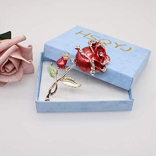 Image of Crystal Pearl Flower Brooches Pins Fashion Beautiful Created Rhinestone Floral Brooch Good Idea for Party Dance Wedding Banquet for Elegant Women Girl