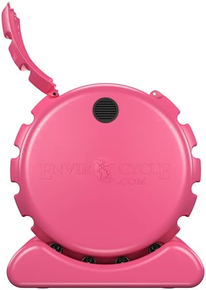 Envirocycle The Most Beautiful Composter in the World in Pink, Produces Both Solid and Liquid Compost, Food Safe, BPA and Rust Free, No Assembly Required, Composting Tumbler Bin and Compost Tea Maker