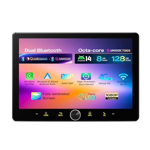 XTRONS Autoradio 2 DIN Android 14, 10.1", con Apple CarPlay,