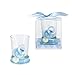 Lunaura Baby Keepsake - Set of 12 "Boy" Baby Pacifier with Crystals Glass Votive Candle Set Favors - Blue