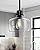 Emak Modern Black Pendant Lights, 8 Inch Kitchen Pendant Lighting Over Island with Clear Glass Shade, Farmhouse Hanging Lights for Kitchen, Bathroom, Bedroom, Dining Room, PL122-BK-CG