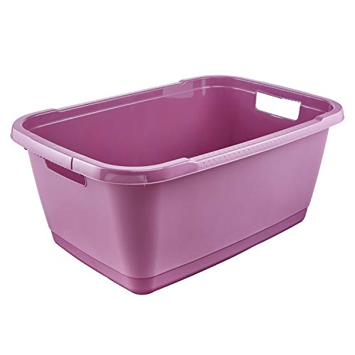 keeeper Panier à Linge, Plastique Robuste, 52 L, Aenna, Berry, Polypropylène