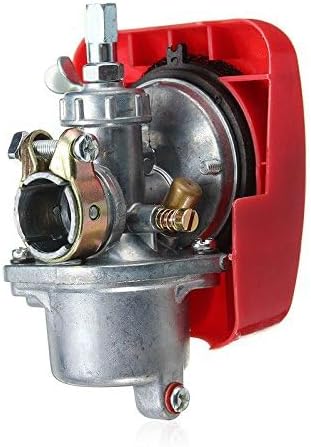 Miniatura 3 de Carburador rojo de motor para el kit motorizado de bicicleta de movimiento de 2 tiempos, 80 cc