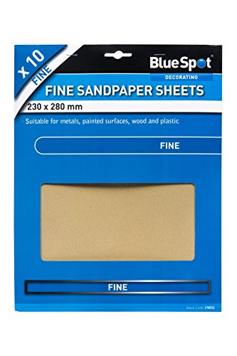 Blue Spot Tools 19851 Fine Sandpaper Black 230 x 280 mm