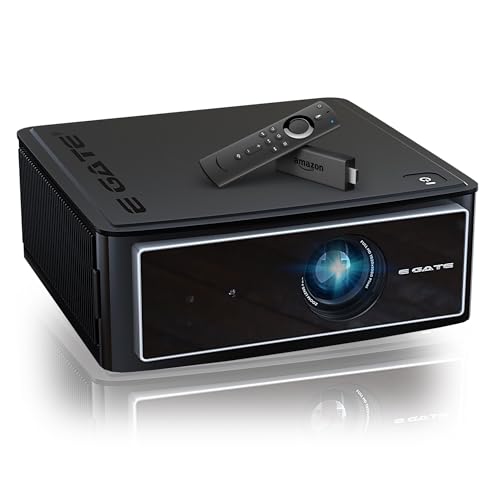 Image of EGate O9 Zen Dual OS Auto Lift Projector| 750 ANSI with FTS (Certified Netflix, Prime, Hotstar & More| Auto (Focus, Keystone, Fit), ARC HDMI+ Optical SPDIF| 1080p Native & 4k| 2GB /32GB (EO9025,Black)