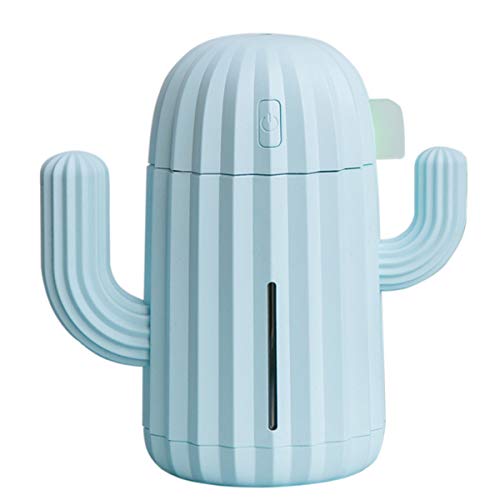 340Ml Kaktus Luftbefeuchter DREI Farben Romantische Ultraschall Soft Light Nebel Maker Purifier-Blau