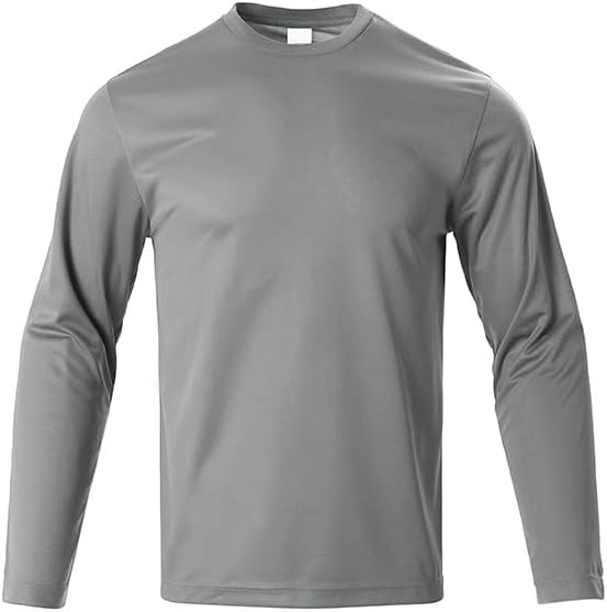 Yasumond UPF50+ T-Shirts Pack Breathable Quick Dry Athletic Classic Long Sleeve Crew Neck Sun Protection Tee Shirt for Men - Image 4