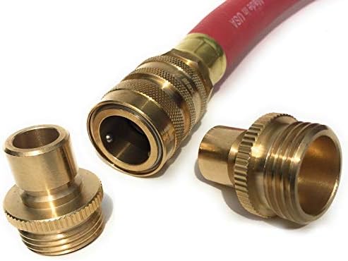 Yard Maxx Industrial Grade Solid Brass Quick Connect & Release Kit -Switch Hose Accessories with Ease, No Tools Required, Fits 3/4" Garden Hoses, Fittings Best for: Nozzles, Sprinklers, Hose Coupling