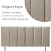 HAOBO Home Upholstered Headboard Foldable King Size Headboards Eastern King/California King Linen Panel with Height Adjustments