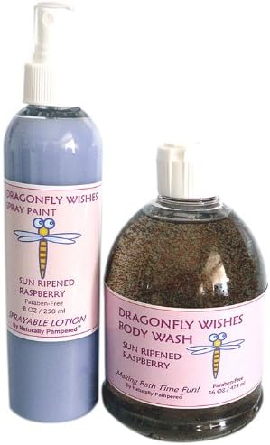 Naturally Pampered Kids Dragonfly Wishes Body Wash and Spayable Lotion Set