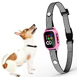 Tiny Bark Collar for Small Dogs 5-15 lbs and Puppies - No Shock Anti Barking Collar - Rechargeable Smart Collar for Dog Training with 7 Sensitivity Levels and 3 Beep&Vibration Modes (Pink)