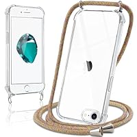Funda Magnética Para IPhone 16 Pro 6.3" Coiwxmoi - Con Cuerda Ajustable, Compatible MagSafe, Silicona Líquida, Beige