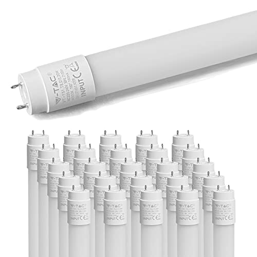 Tube LED 120 cm T8 G13 blanc froid 6500K lot de 25 avec starter pour réglette