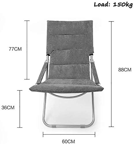 Chaise longue pliable compacte avec dossier réglable multi-positions - 4